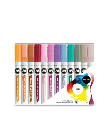 PACK 12 ROTULADORES ACUARELABLES DE PINCEL-BASIC SET 2