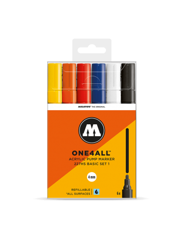 PACK 6 ROTULADORES ACRÍLICOS ONE4ALL 4MM / SET 1