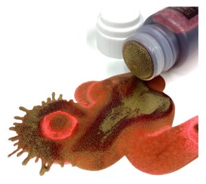 FADE BOMB RED AND GOLD MOP 10MM