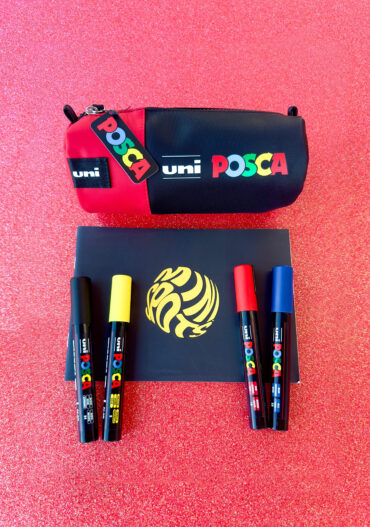 PACK LIBRO MINI SPOTS + ESTUCHE POSCA + SET 4 ROTULADORES POSCA