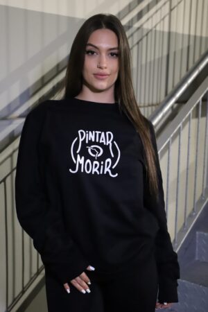 SUDADERA NEGRA PINTAR O MORIR